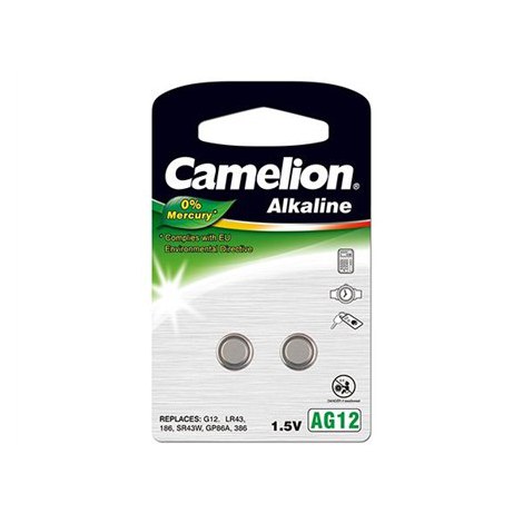 Camelion | AG12/LR43/LR1142/386 | Alkaline Buttoncell | 2 pc(s)